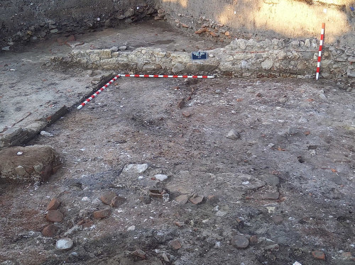 Clădirea romană II, camera W2: imagine de ansamblu dinspre S-E.